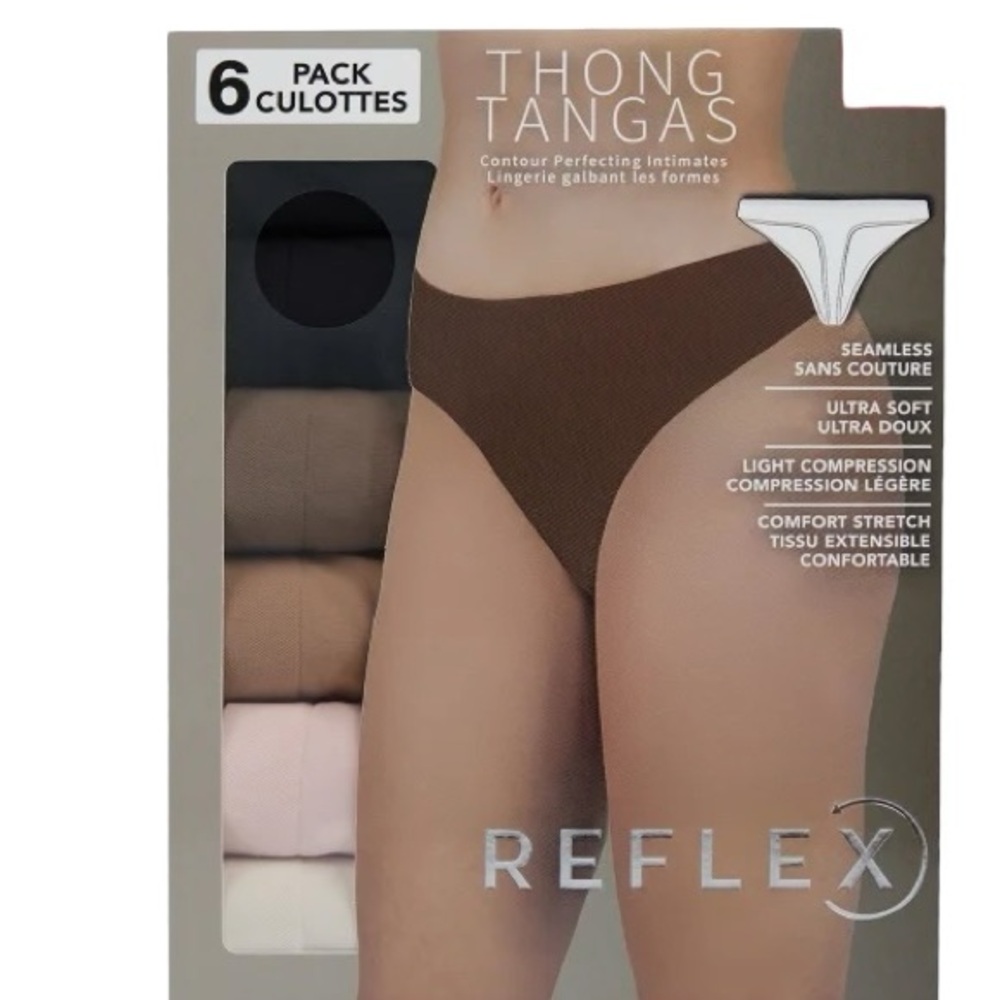 Reflex Women's Seamless Thong, 6-pack